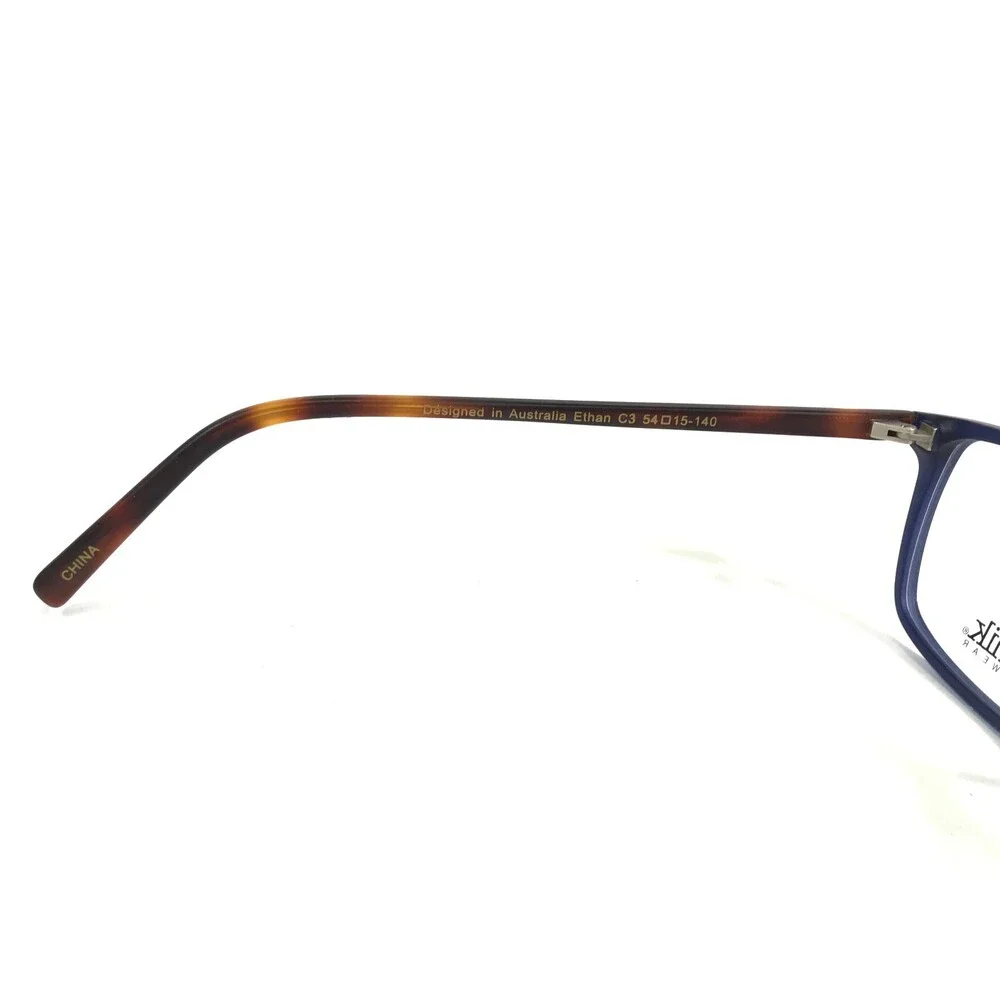 Iconik Eyeglasses Frames Ethan C3 Blue Tortoise Square Full Rim 54-15-140
