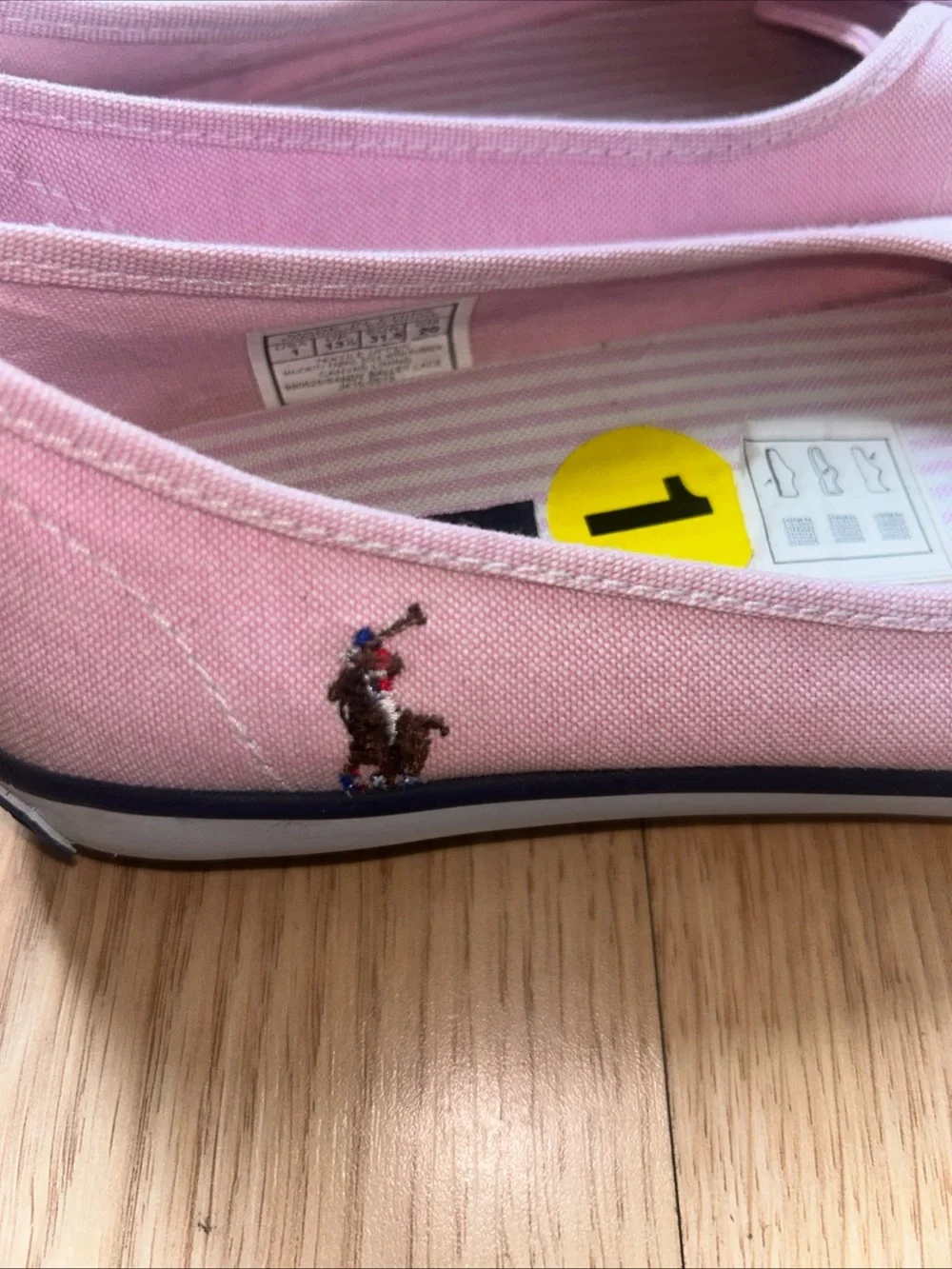 Ralph Lauren branding upper toe