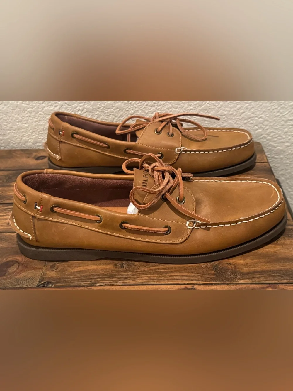 Tommy Hilfiger Men's Tan Leather Bowman Shoes