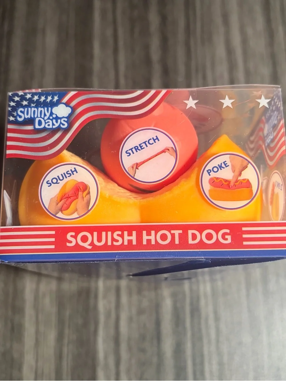 Sunny Days Squish Hot Dog Toy - Brand New In Box Sensory Fidget Toy