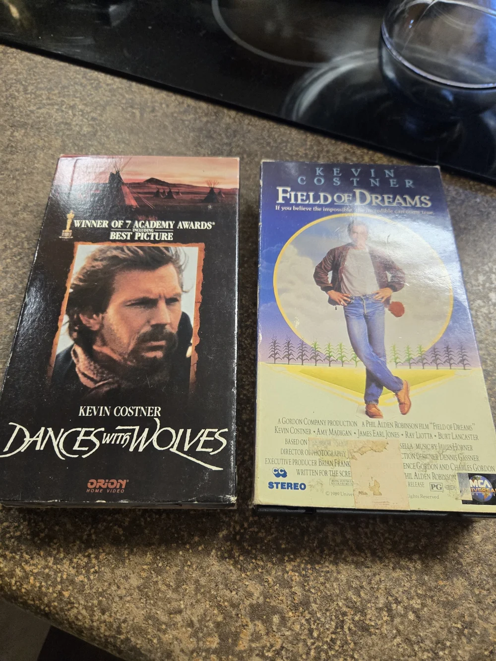 Dances With Wolves & Field of Dreams VHS Movie Set - Black