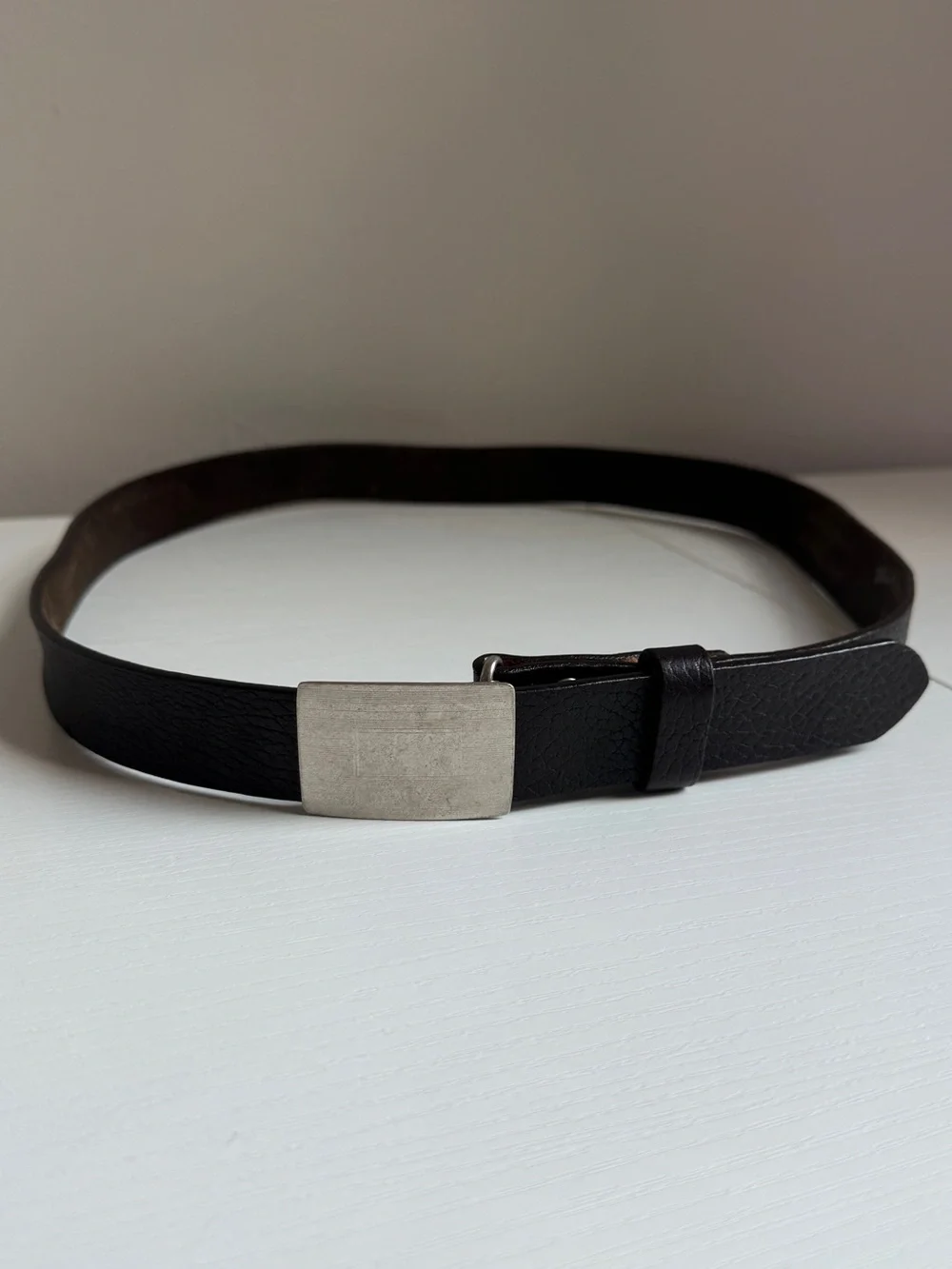BILL'S KHAKIS Brown Bridle Leather Belt For Men 36 Silver Slide Buckle