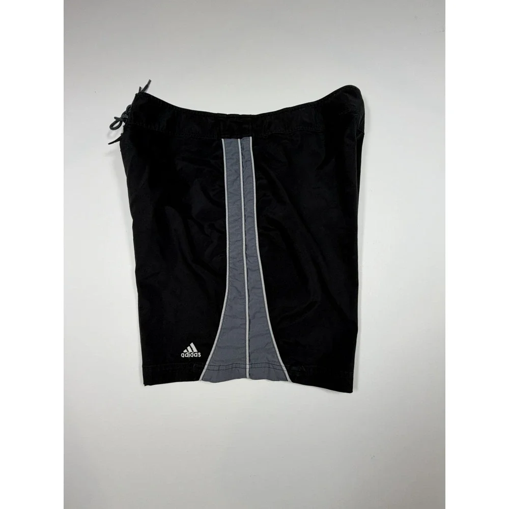 Adidas Board Shorts Men's Size XL  Black Vintage 90s Swim Trunks 8