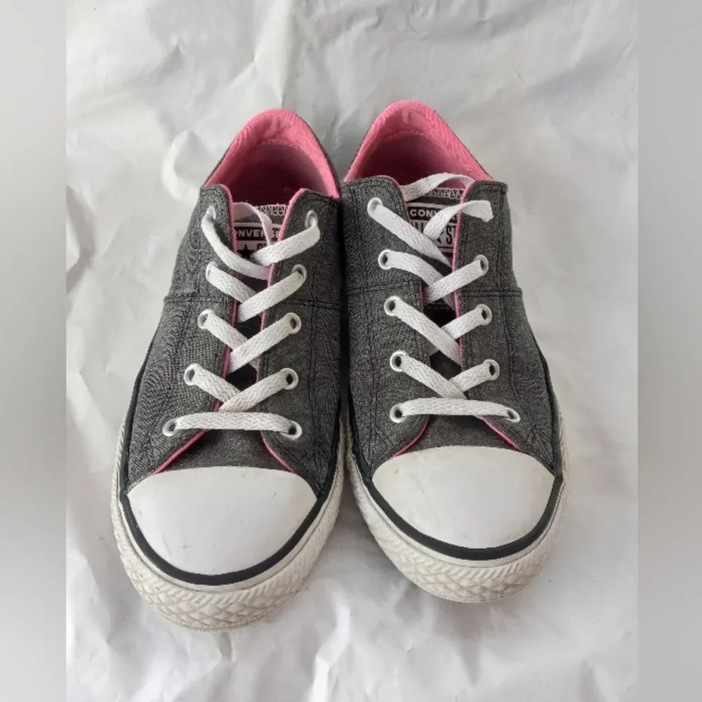 Converse All Star Grey Pink Sneakers Youth 4 Shoes