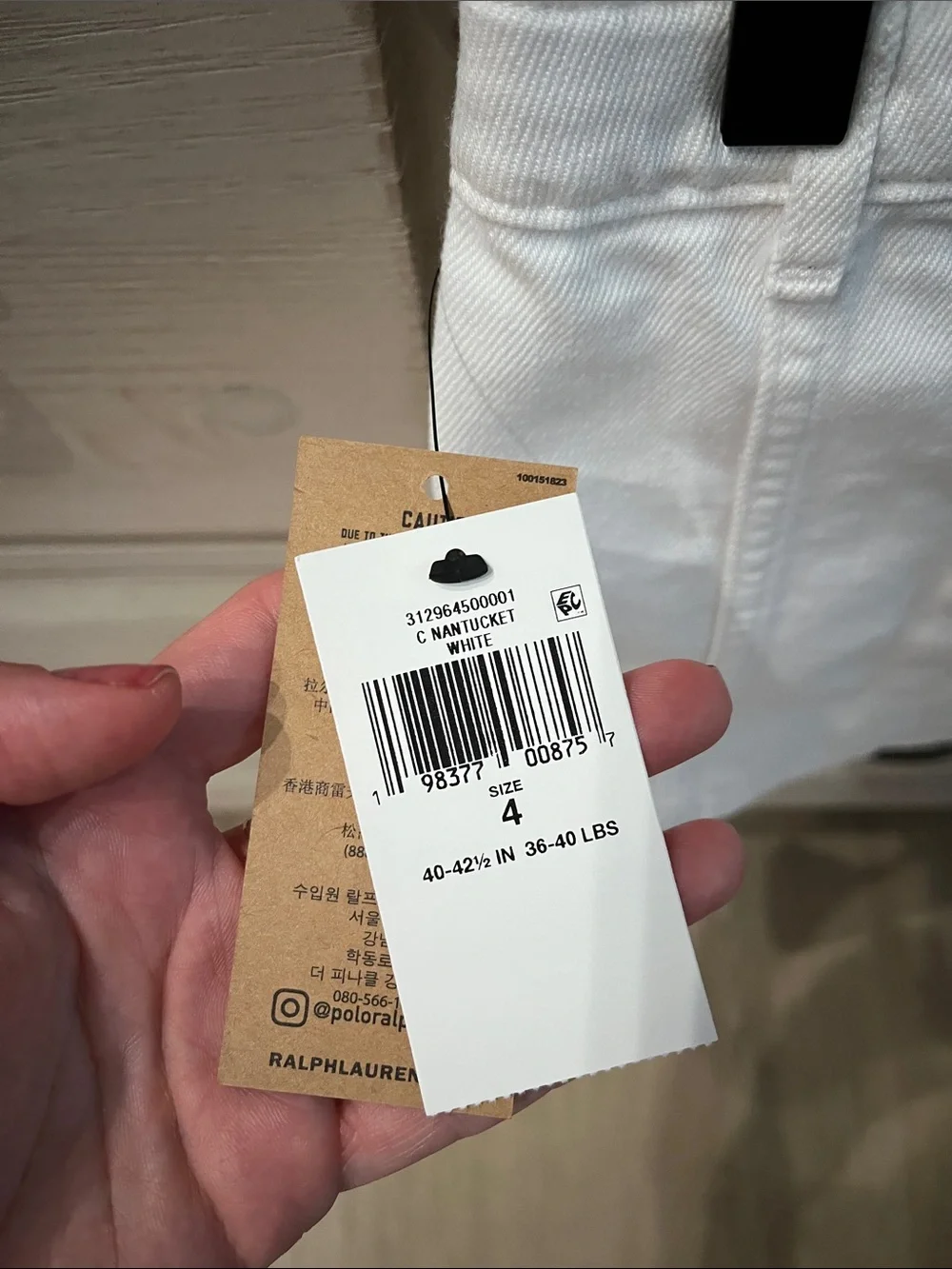 POLO Ralph Lauren Girls White Denim Skirt with Buttons