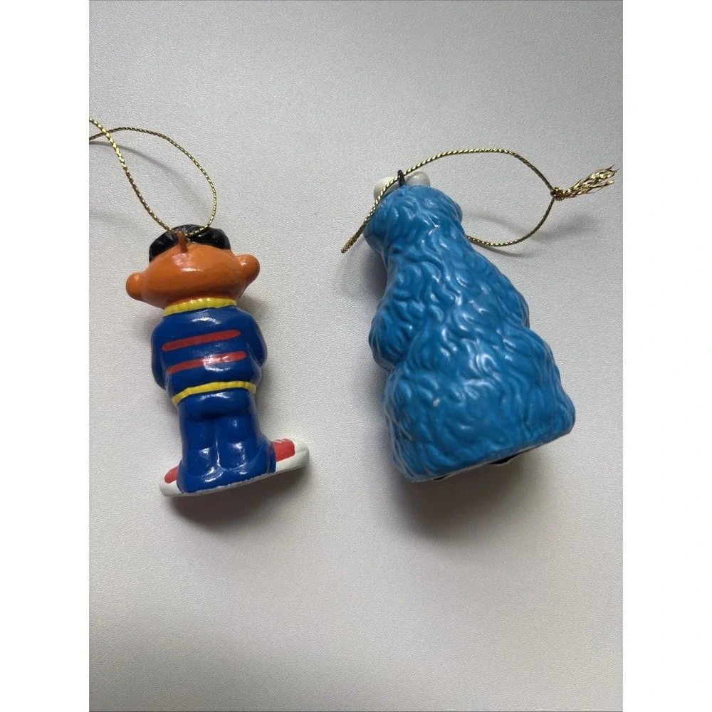 Vintage 70s Muppets Sesame Street Collectibles Cookie Ernie Christmas Ornaments