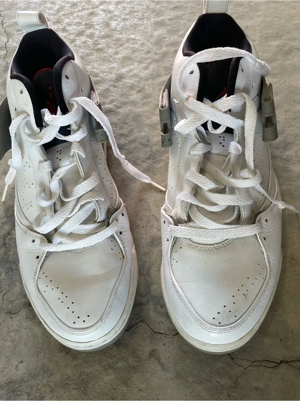 Air Jordan Men's White Black Gray Low-Top Sneakers