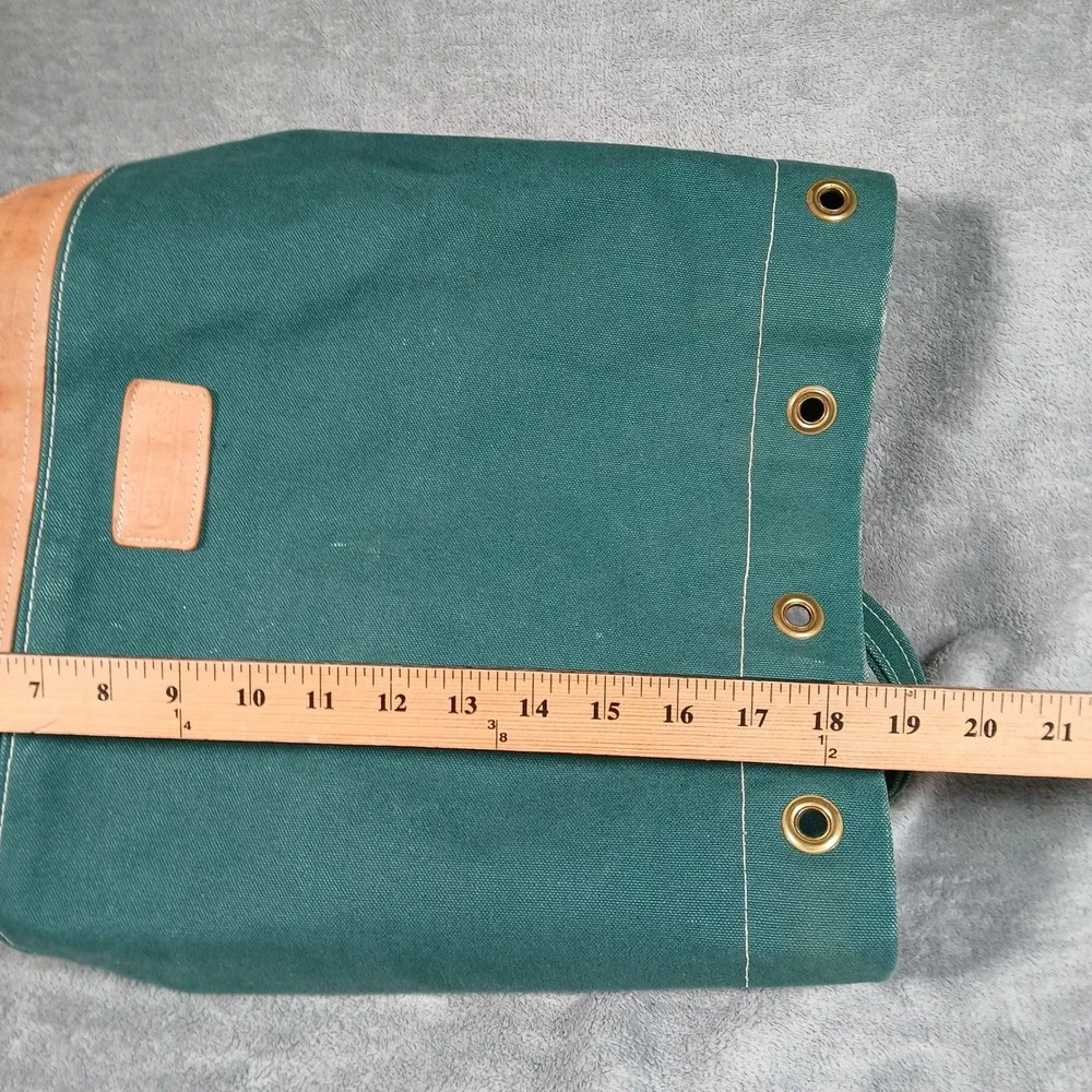 Dennis Kyte Starbuck Duffle Bag Green Canvas Nautical Travel 1980s Vintage