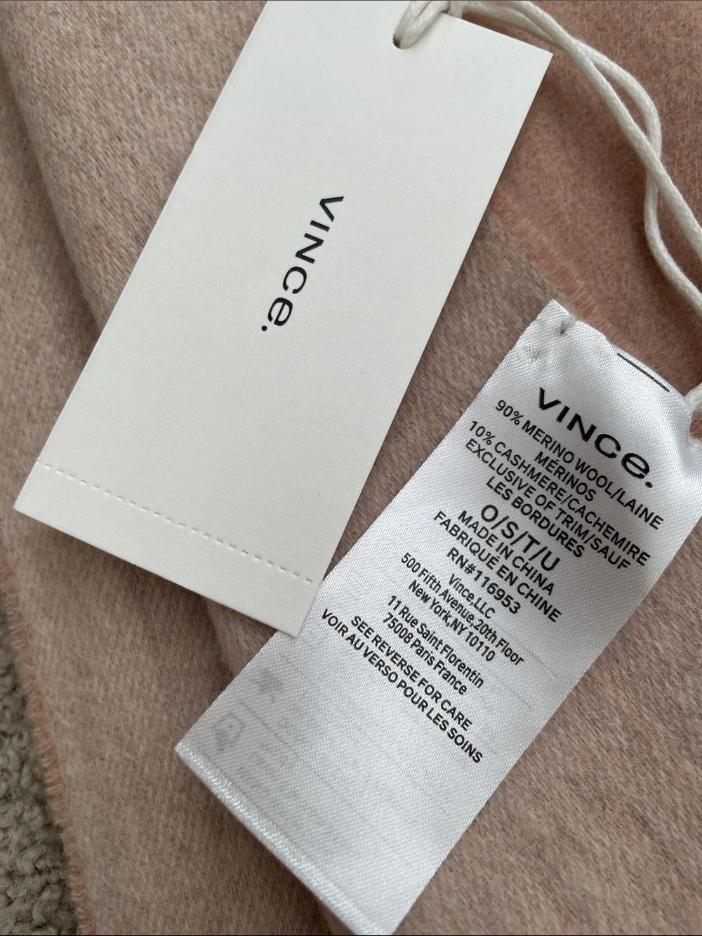 VINCE Cashmere Merino Wool Fringe Scarf