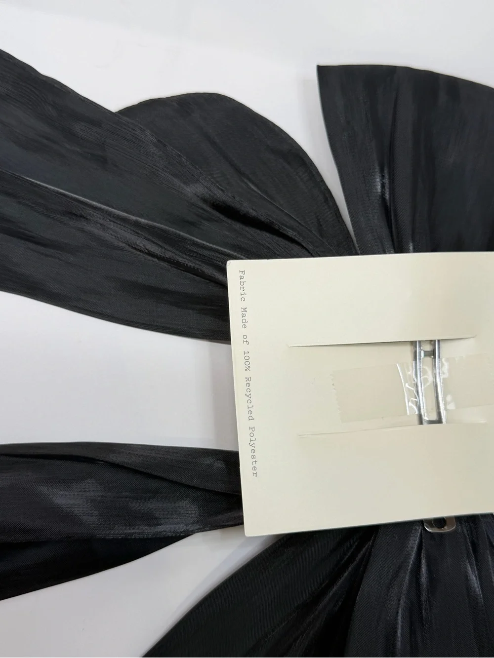a new day Black Satin Bow Hair Scarf