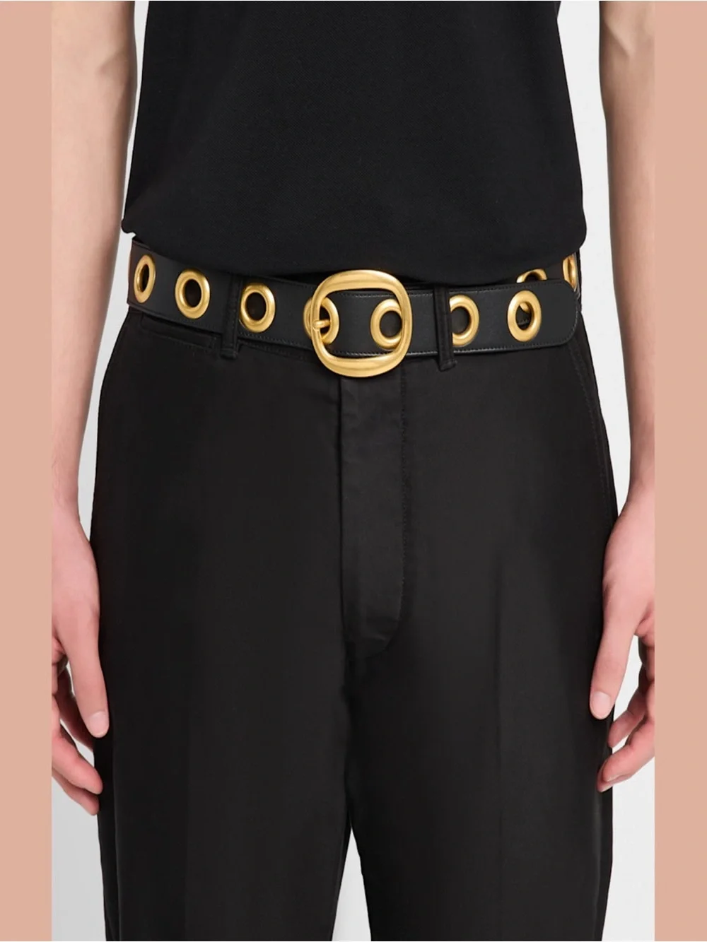 Tom Ford Ovoid Eyelet Ursula Leather Belt