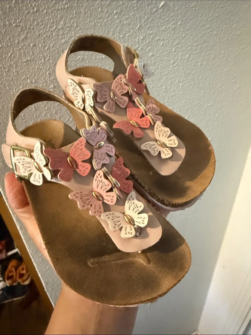 Butterflies Jumping Bean Sandals sz 8 toddler