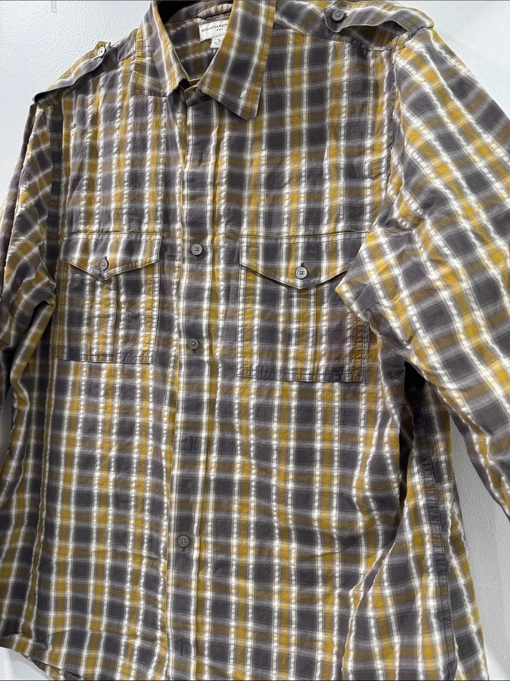Banana Republic lightweight plaid