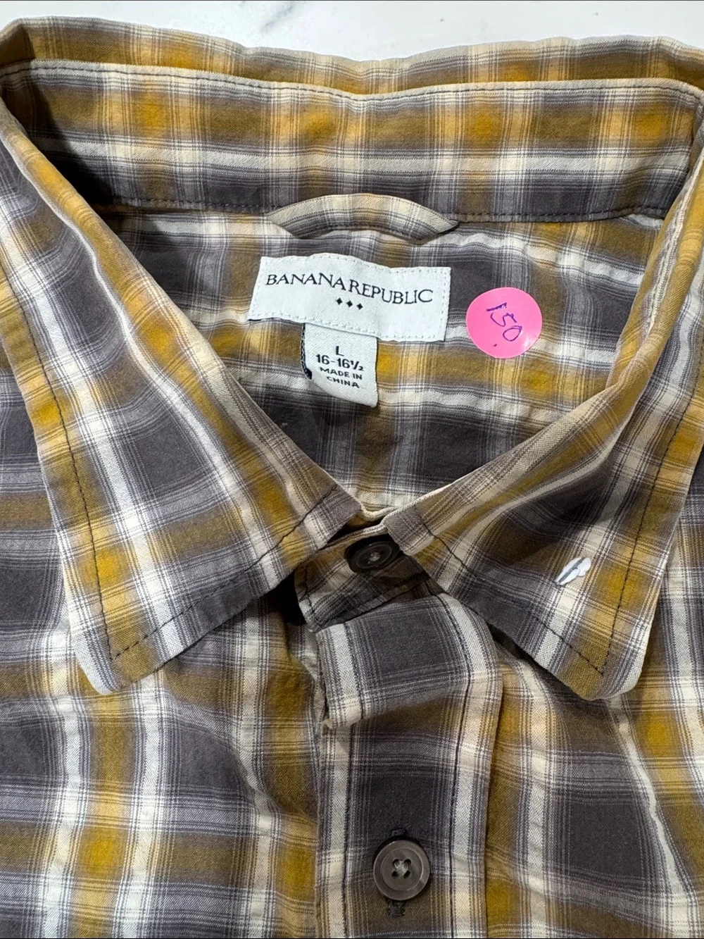 Banana Republic lightweight plaid
