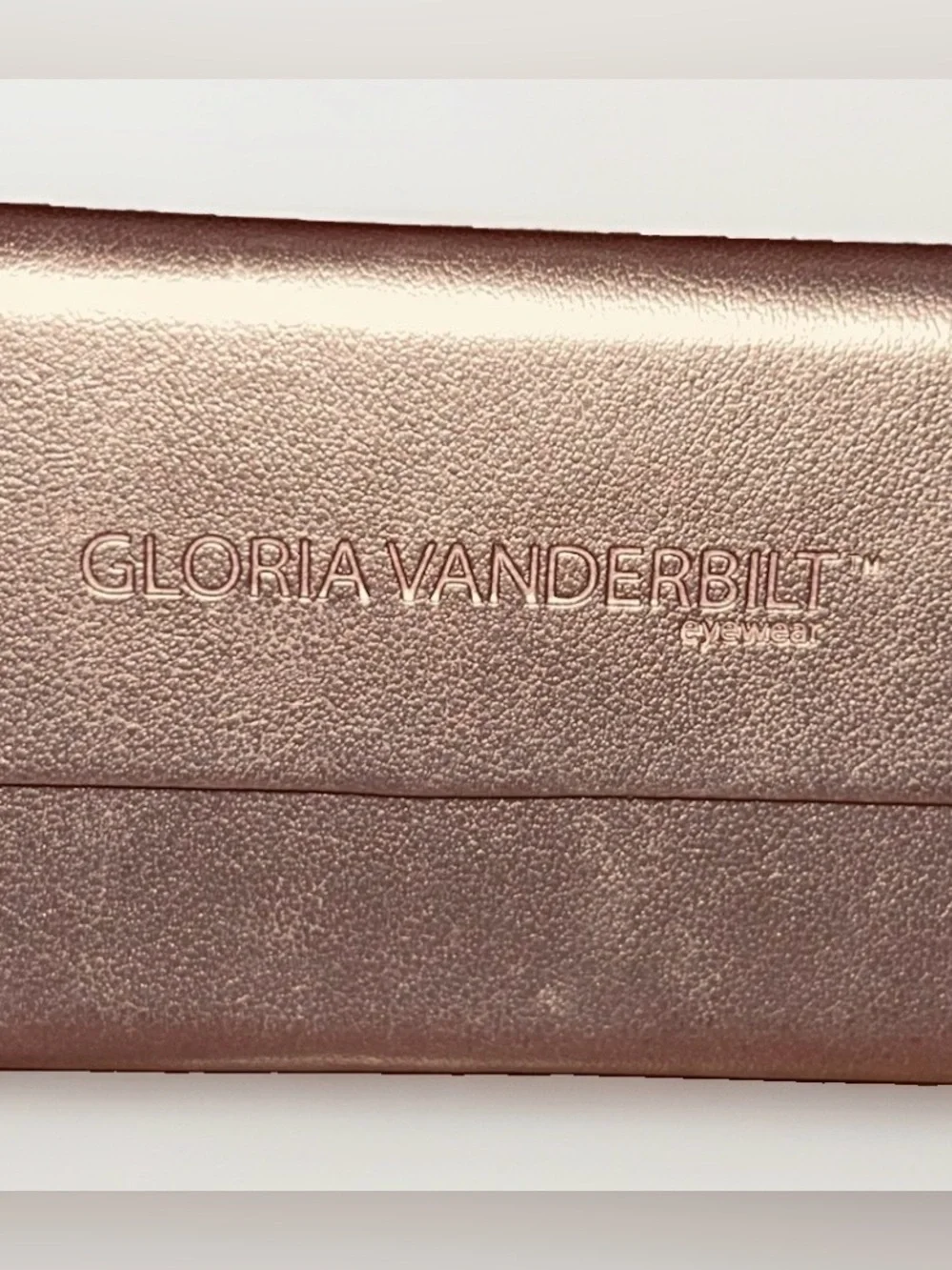 Gloria Vanderbilt Sunglass Eyeglass Hard Case Metallic Rose Magnet Shut 6.5