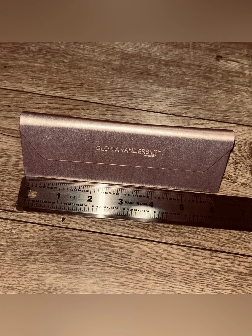 Gloria Vanderbilt Sunglass Eyeglass Hard Case Metallic Rose Magnet Shut 6.5