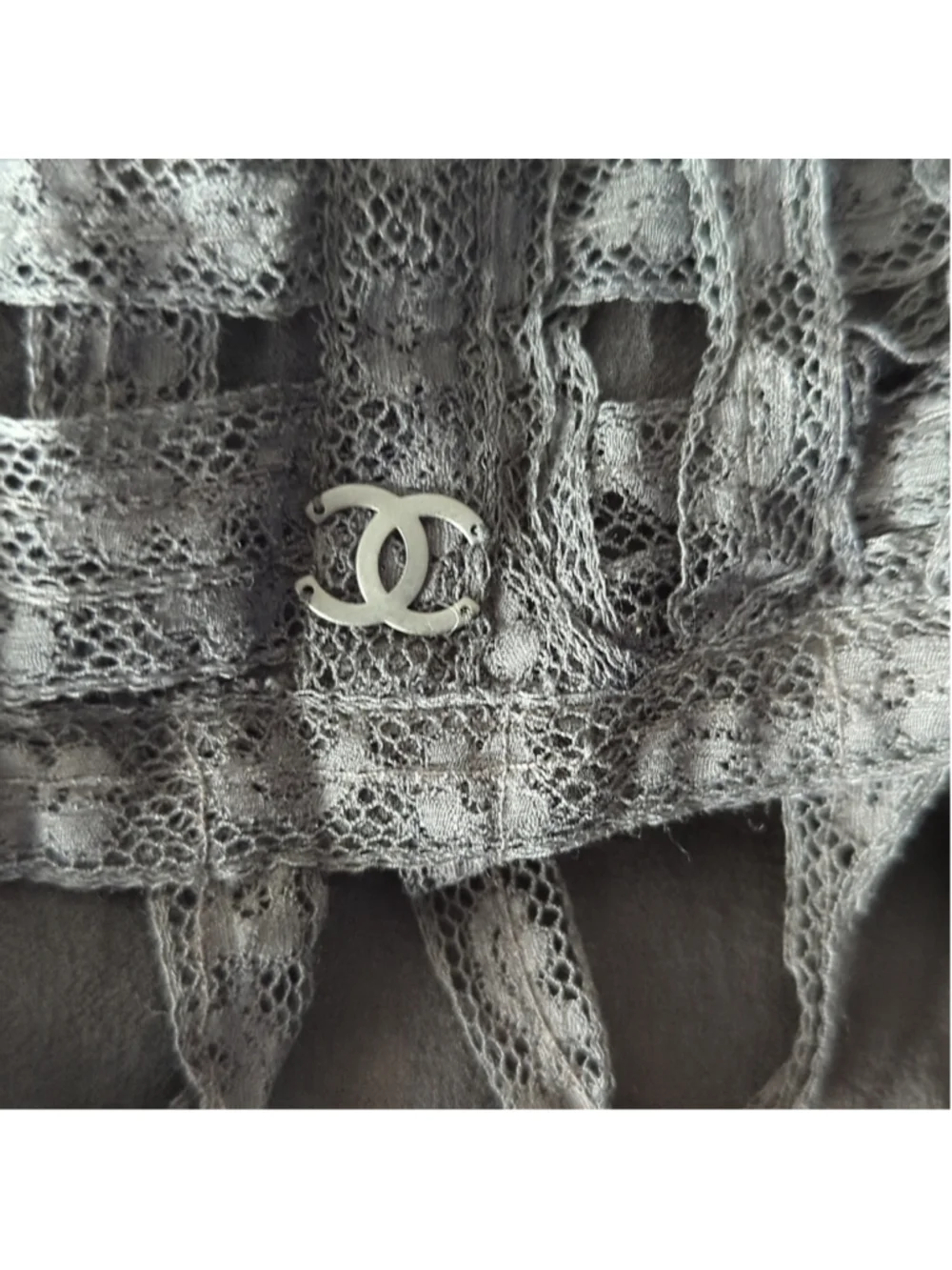 HP. Chanel Black Lace Detail Jacket