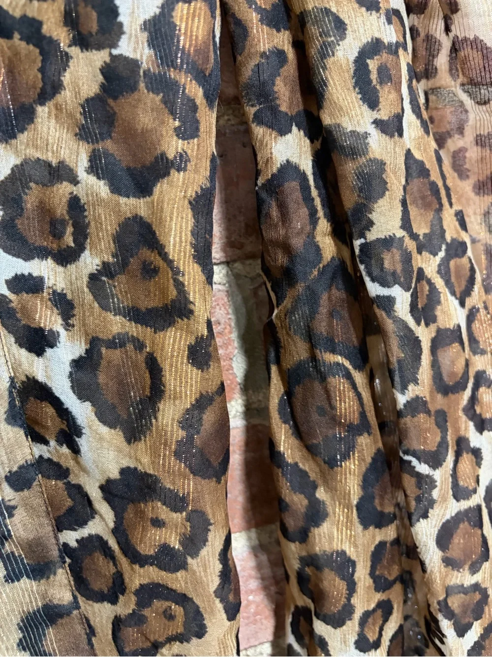 Leopard Print Lightweight Women's Scarf - Brown animal Pattern
