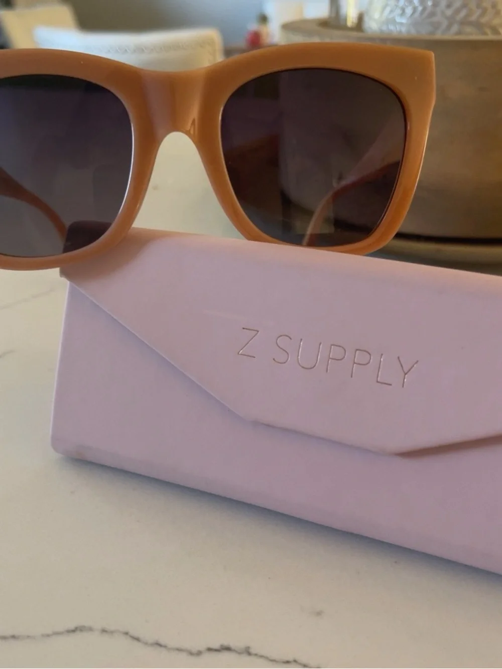 Women’s Sunglasses - Blush Pink Frame with Dark Lenses