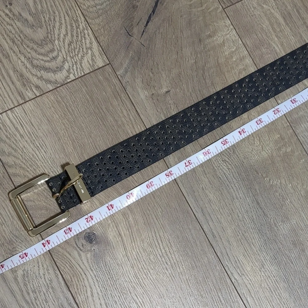 Micheal Kors Brown Leather Gold Buckle Women's Belt size Large