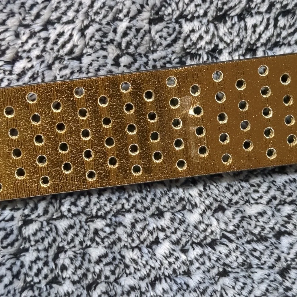 Micheal Kors Brown Leather Gold Buckle Women's Belt size Large