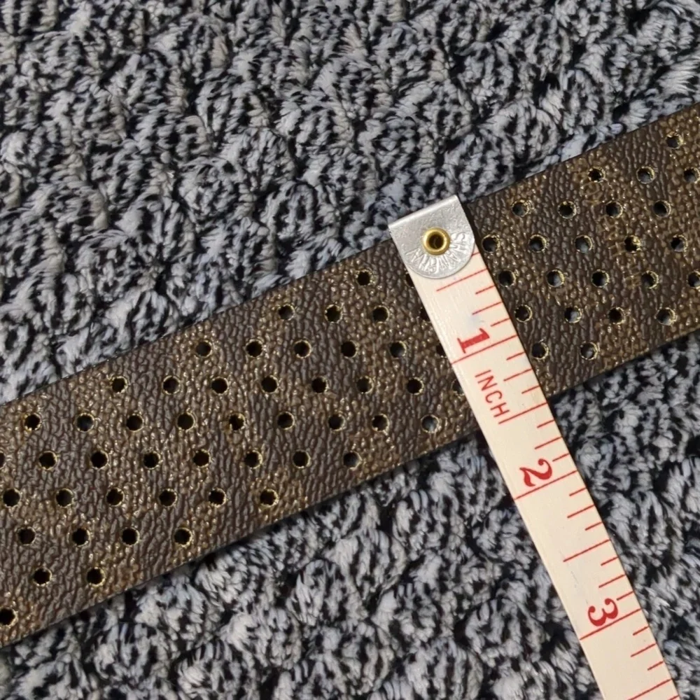 Micheal Kors Brown Leather Gold Buckle Women's Belt size Large