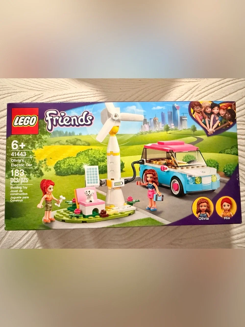 Lego Friends Olivia's Electric Car Set - Pink, Blue, White