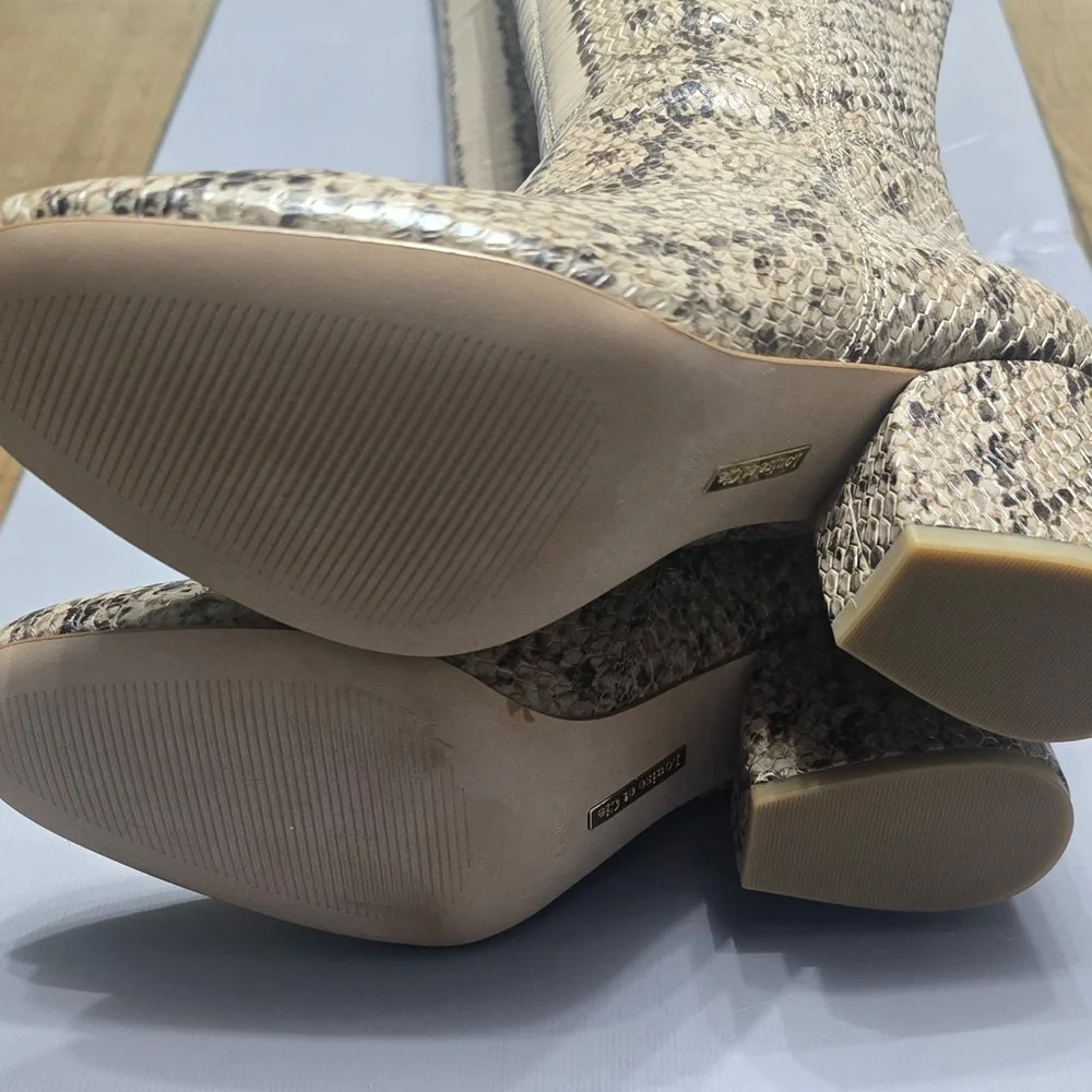Louise et Cie Snakeskin Pattern Over the Knee Boots Women’s 6 NWT
