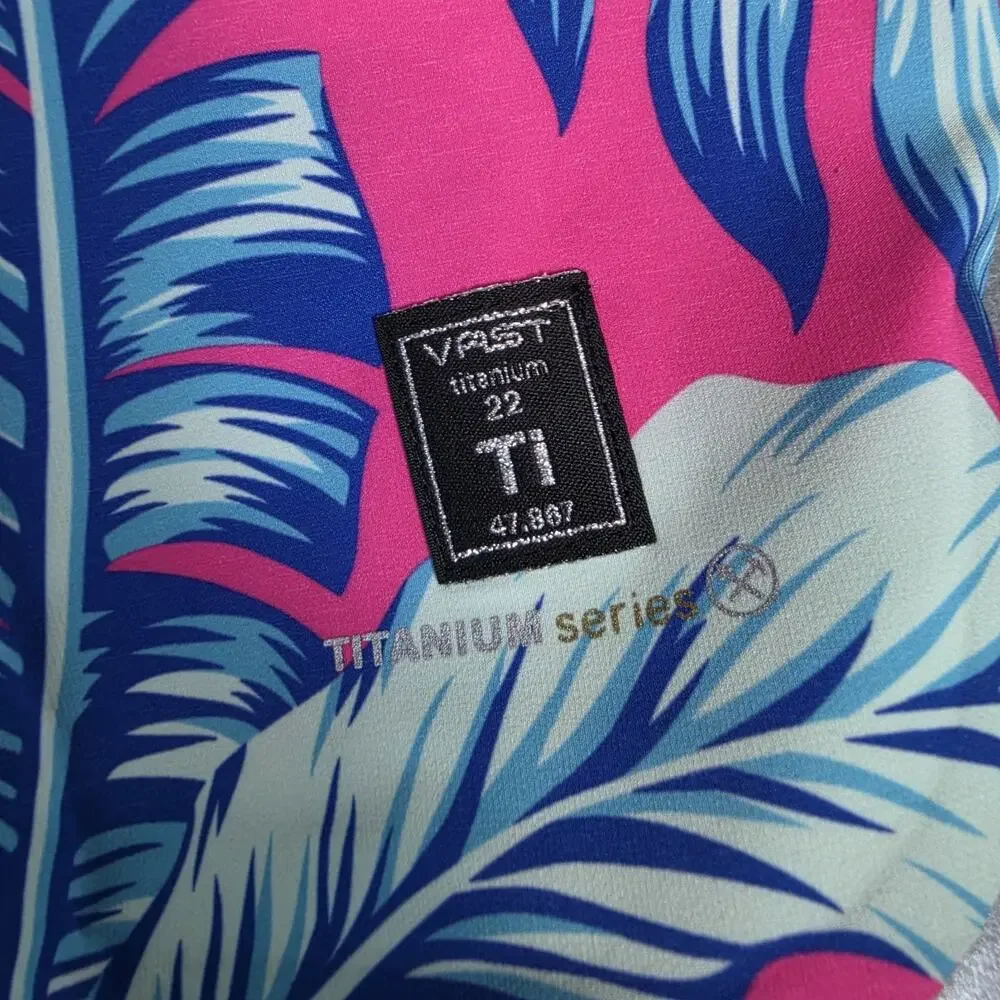 Vast Titanium Series Men's Board Shorts Size 32 Pink Blue Tropical Floral Swim T