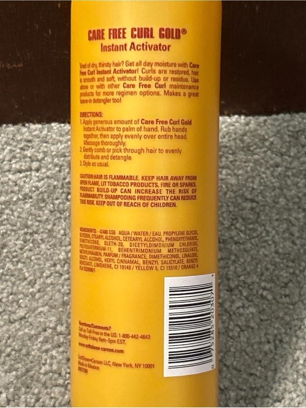 X2 SoftSheen Carson Care Free Curl Gold Hair Instant Activator 16oz