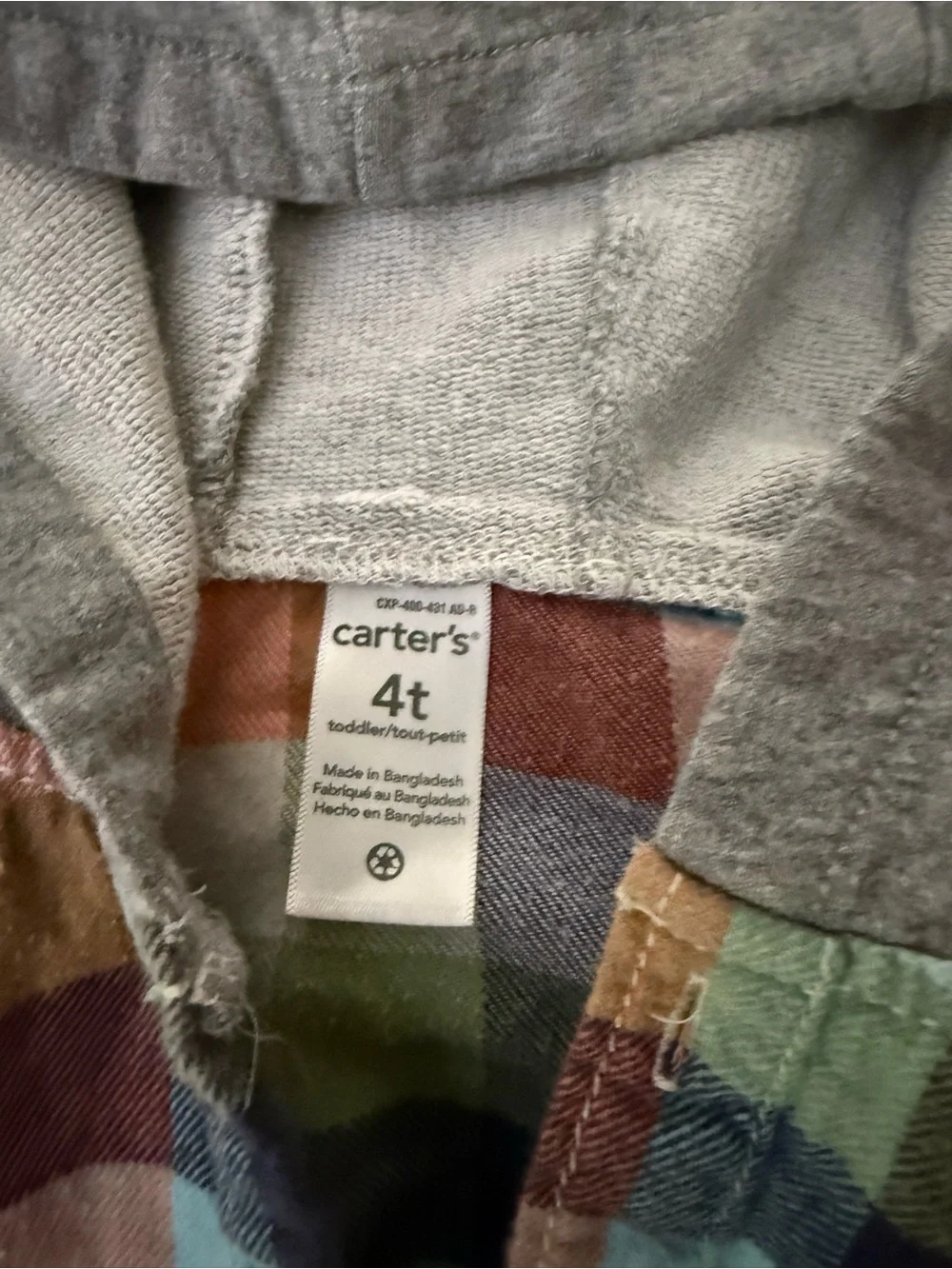 Carters cozy plaid