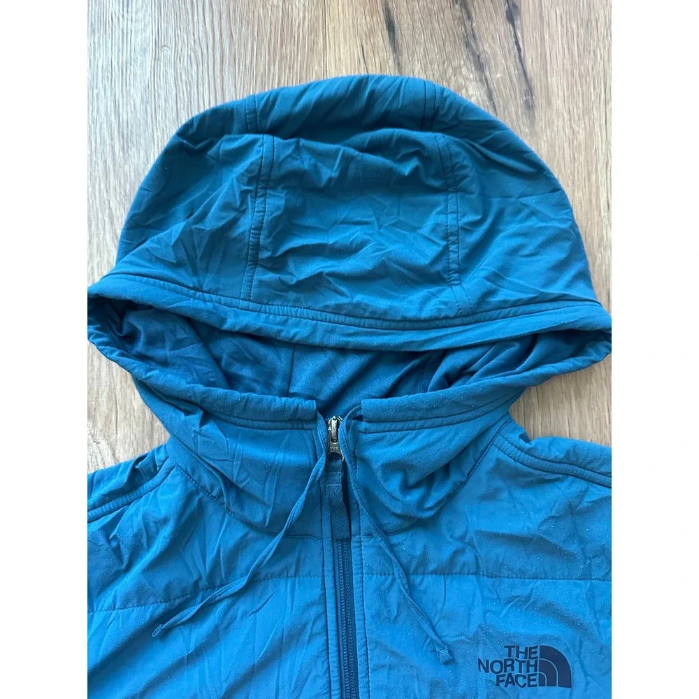 The North‎ Face Mens Blue Quilted Lightweight Insulated Hooded Jacket Size Large