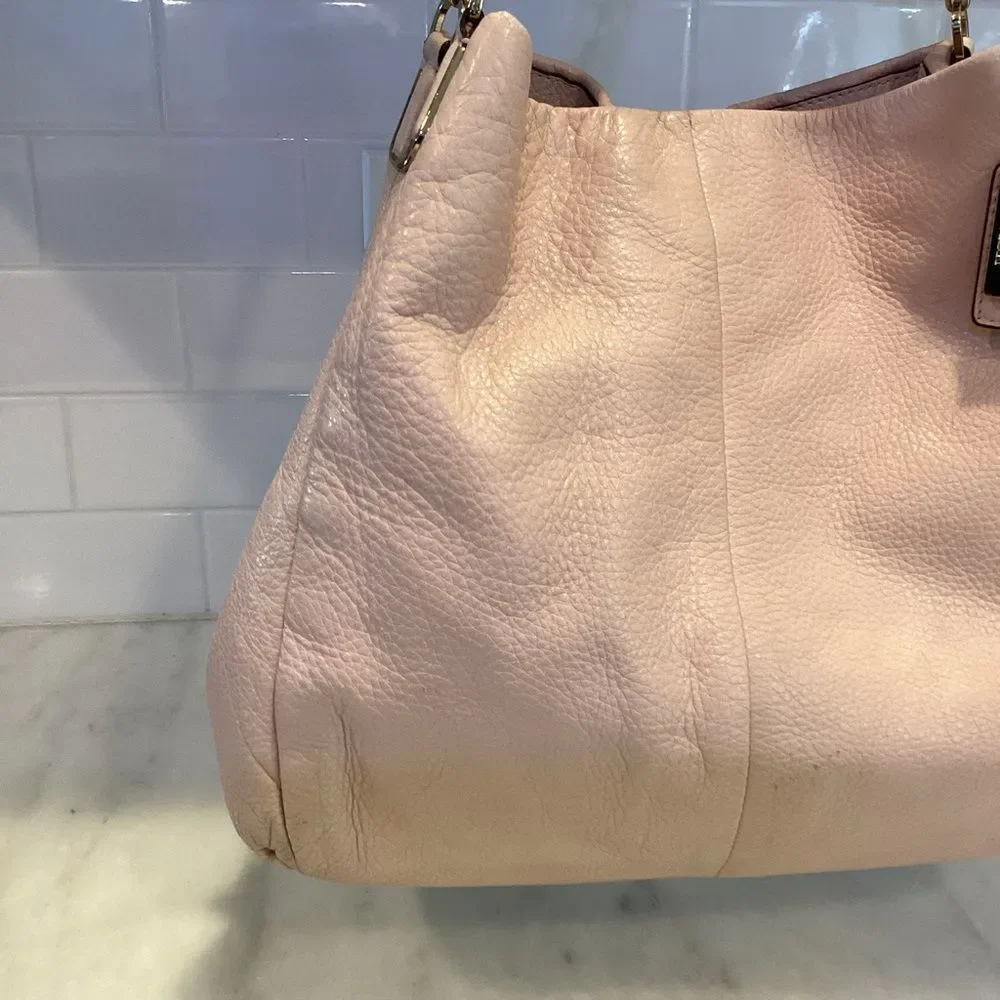 Coach Bag Purse Handbag Leather Pocketbook Pink Madison Pebbled Phoebe Shoulder