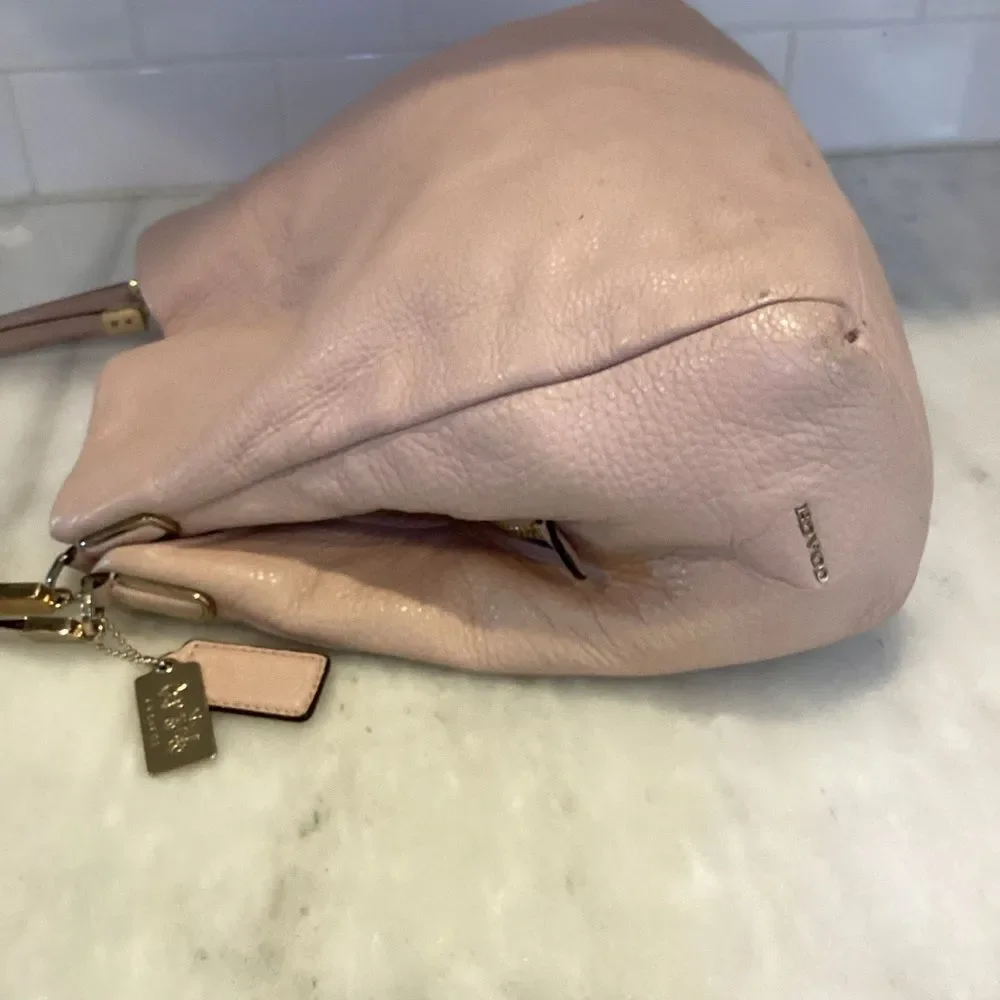 Coach Bag Purse Handbag Leather Pocketbook Pink Madison Pebbled Phoebe Shoulder