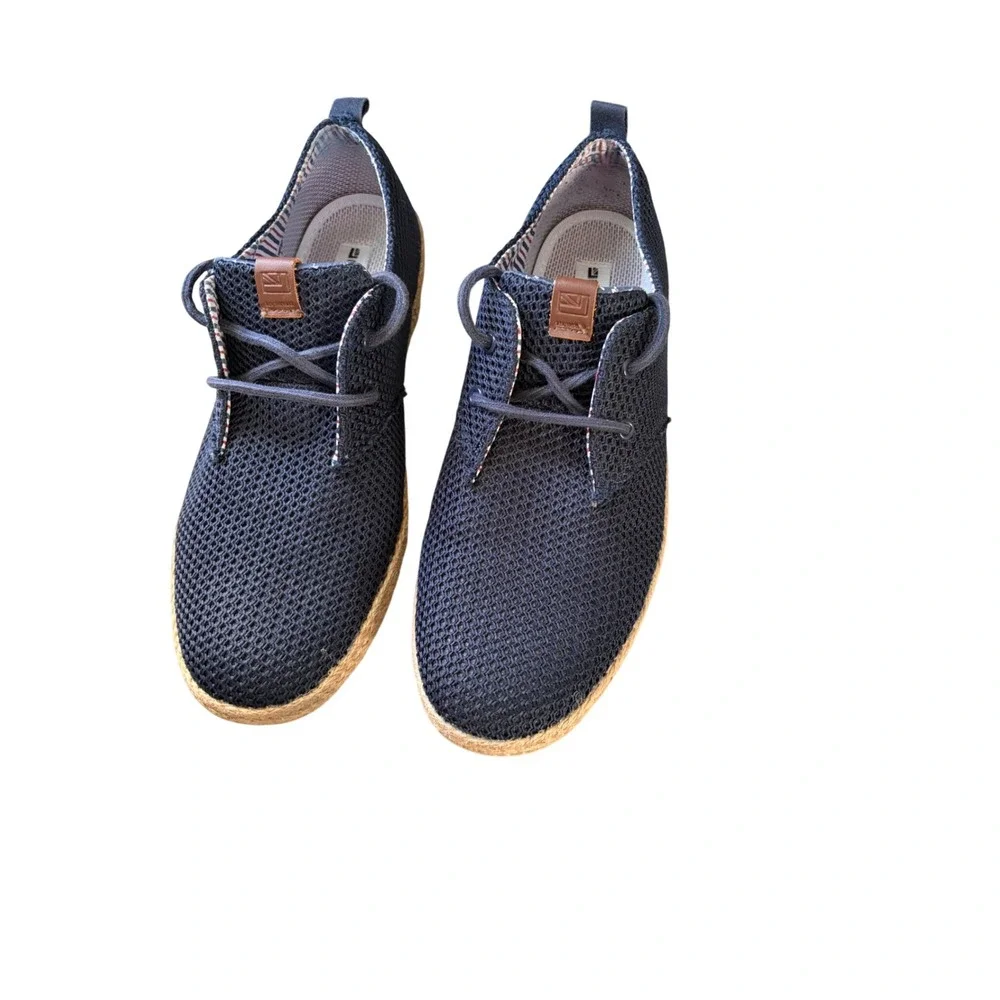 Ben Sherman Men's Navy Mesh Chukka Boots Espadrille Sole‎ Lace Up Size 13