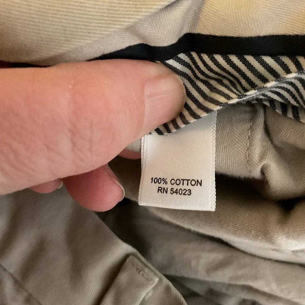 Men's Banana Republic Aiden Chino Khaki Dress‎ Slacks Beige Size 35/30