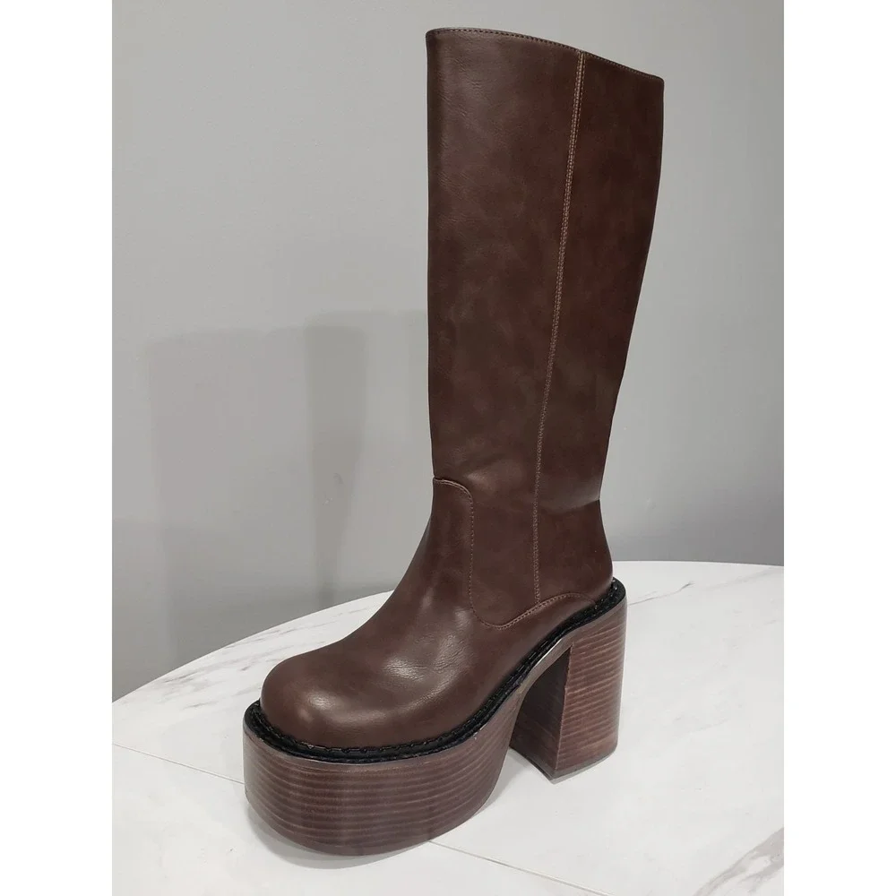 NEW NO BOX dELiA*s Delia's Vintage Soul Knee High Boots bratz y2k platform GOGO