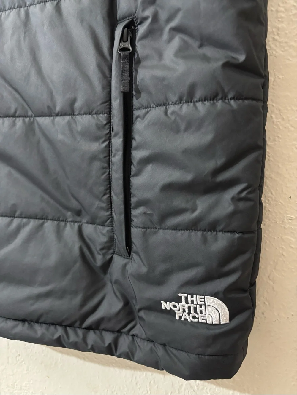 The North Face black quilted