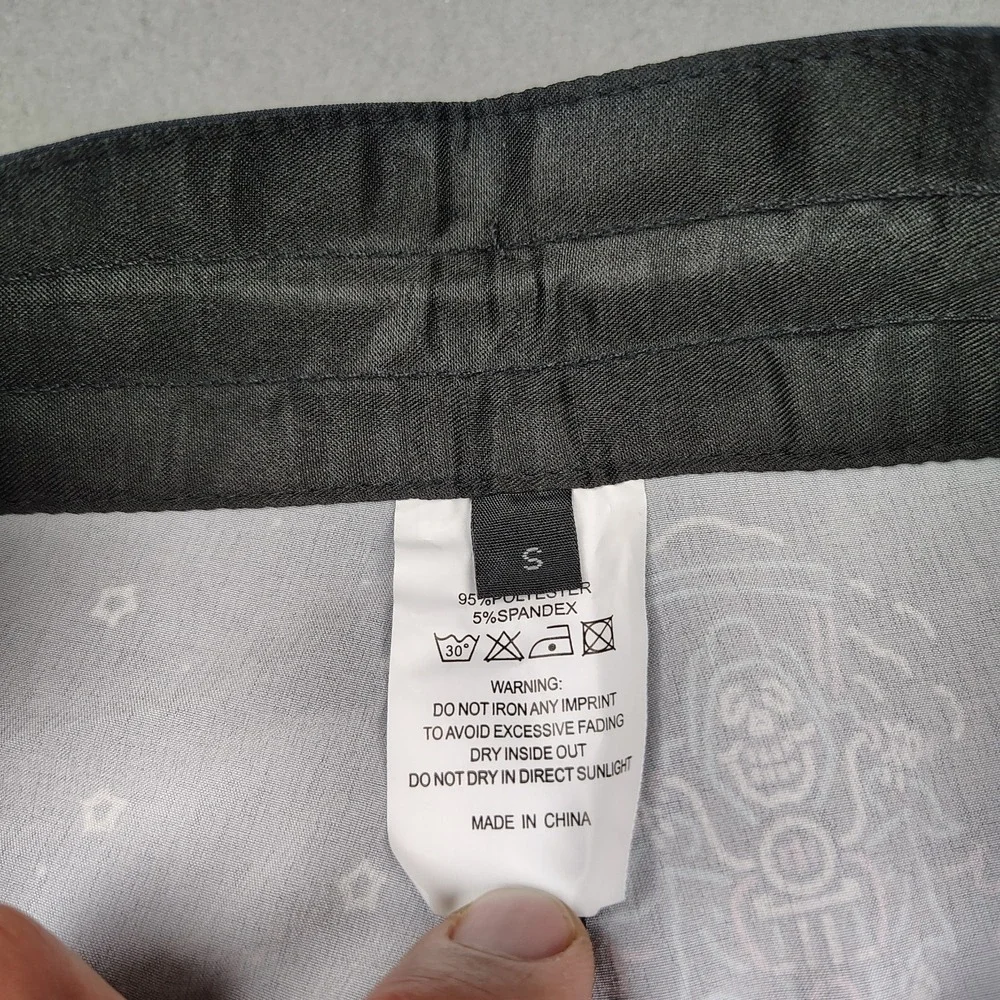 Rebel Reaper‎ Board Shorts Men Small Black Swim Trunks Tattoo Biker Pockets NWT