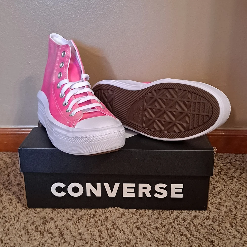 Converse Chuck Taylor Move Hi Tops Chaos Fushcia Size Youth 5.5 Women 7.5 EUR 38