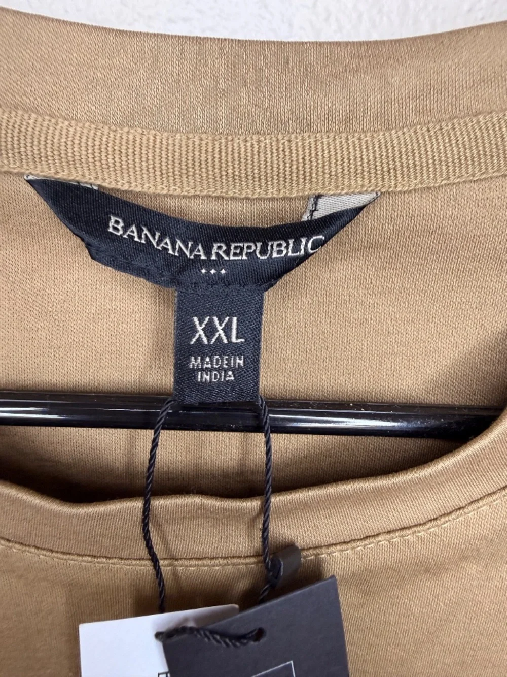 Banana Republic Luxe Touch‎ Tee Men's XXL Tan Whiskey Crew Neck Short Sleeve NWT