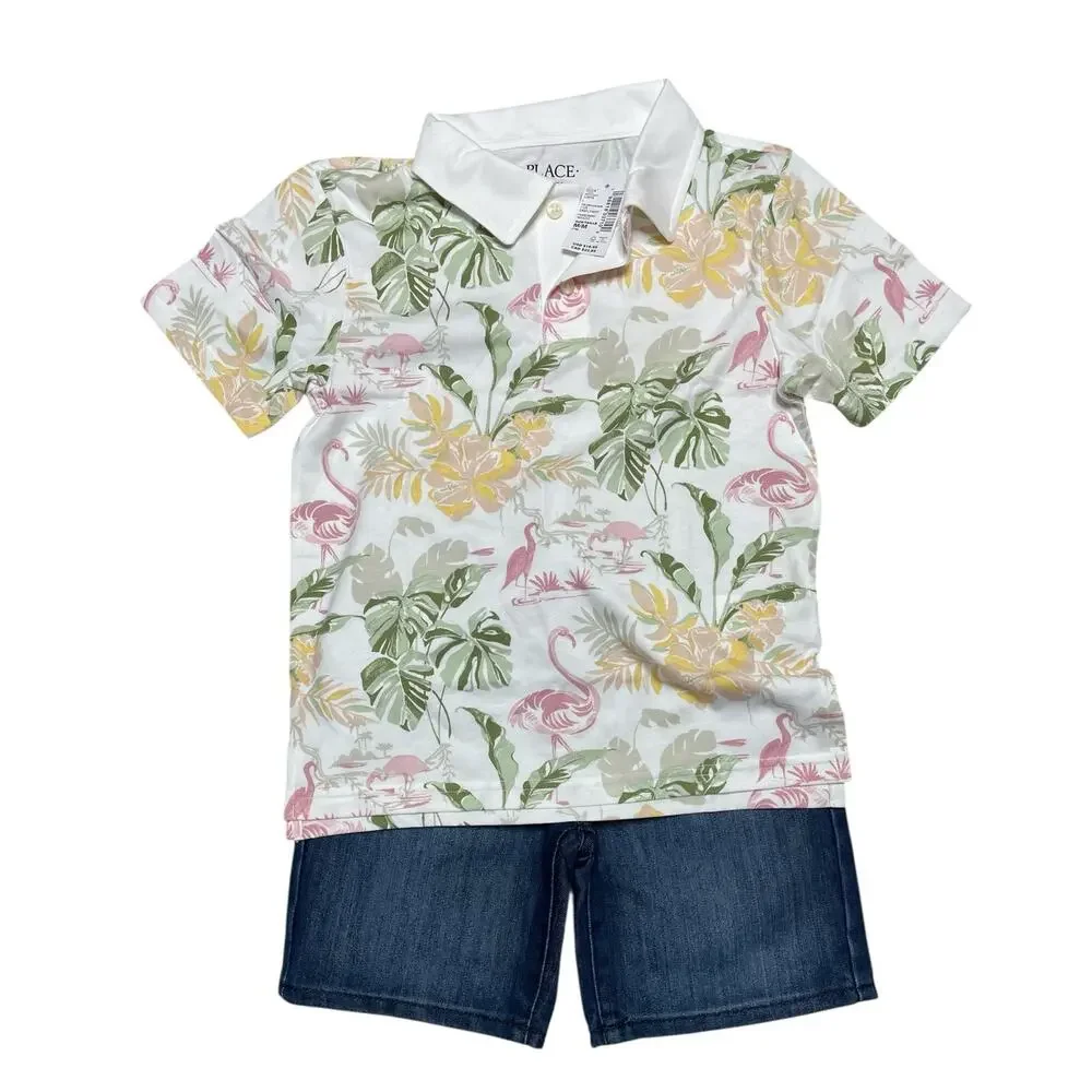 The Children's Place Denim Beck Wash Blue Jean Shorts size 7
