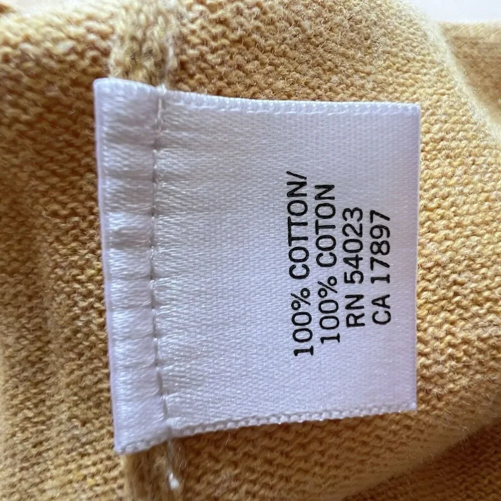 Banana Republic Luxury Blend V Neck Sweater Silk Cotton  yellow  Mens Sz L