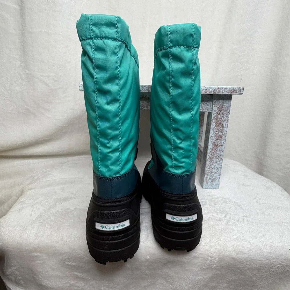 NWT‎ Columbia Snow Boots Kids Size 7 Teal Black Waterproof Insulated BY1324-454