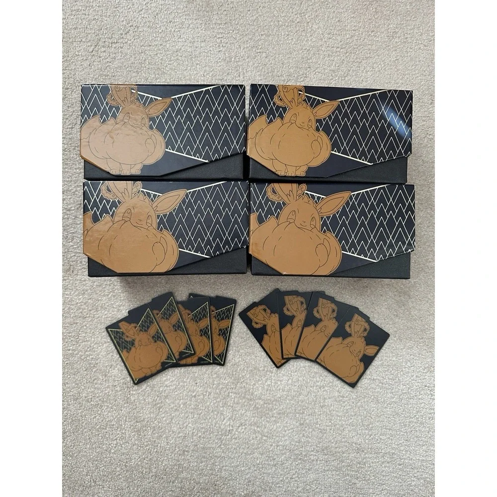 4 EMPTY BOX Eevee Shining Fates‎ Pokemon TCG Elite Trainer Box W/ 8 Dividers ETB