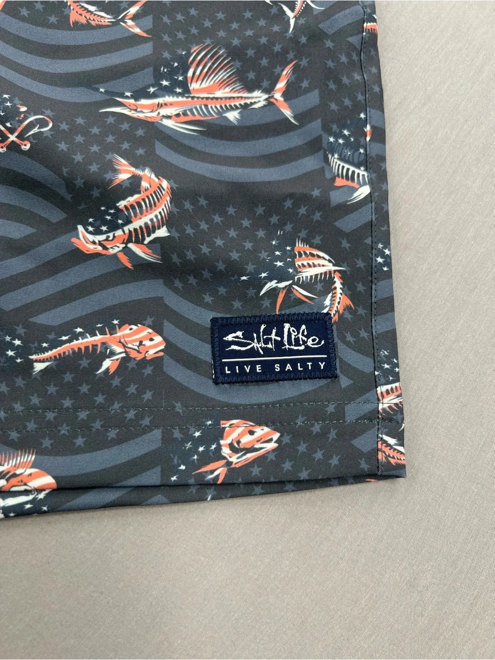 SALT LIFE MENS SLX PERFORMANCE LINED SWIM TRUNKS 4 WAY STRETCH