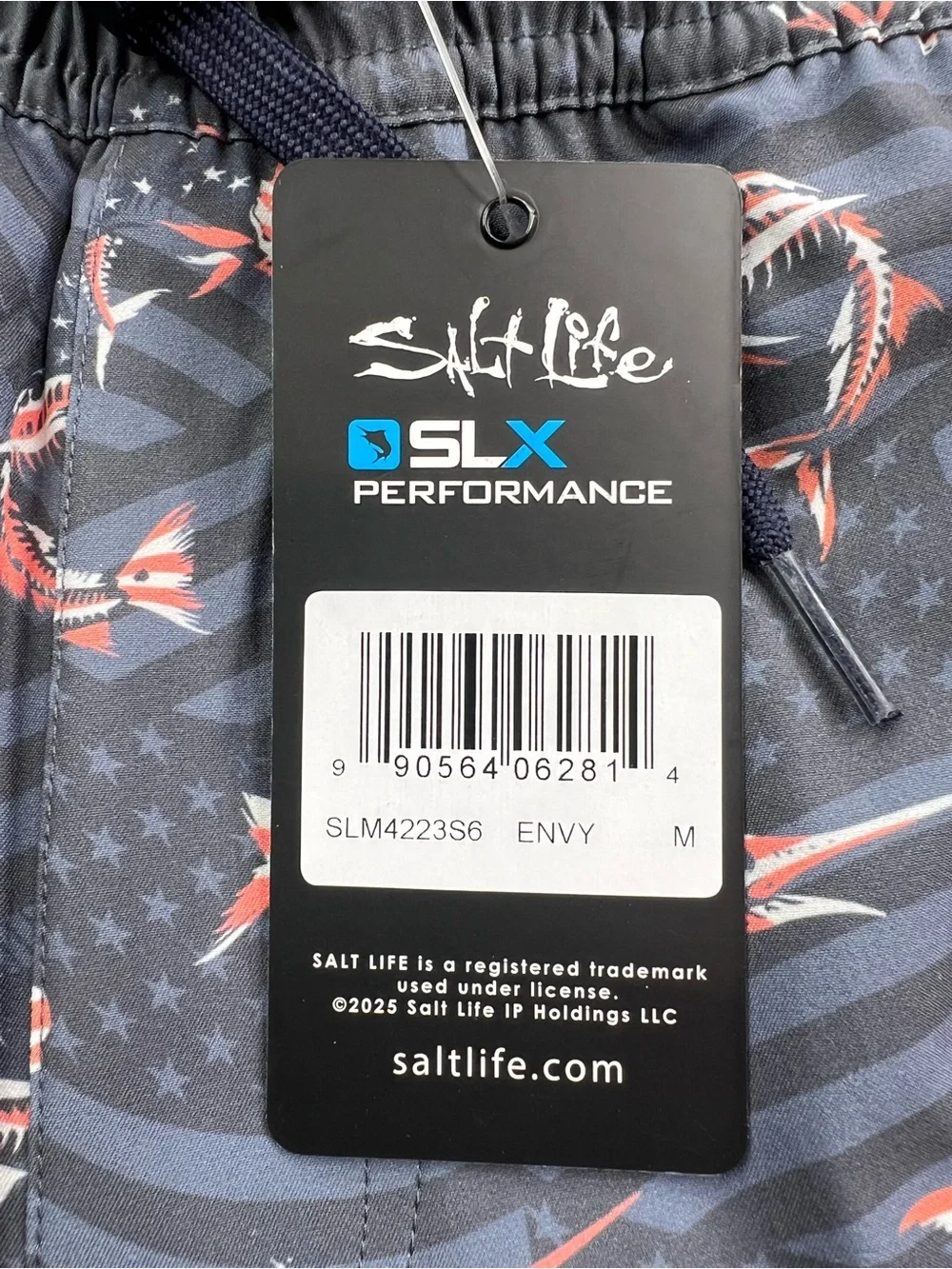 SALT LIFE MENS SLX PERFORMANCE LINED SWIM TRUNKS 4 WAY STRETCH