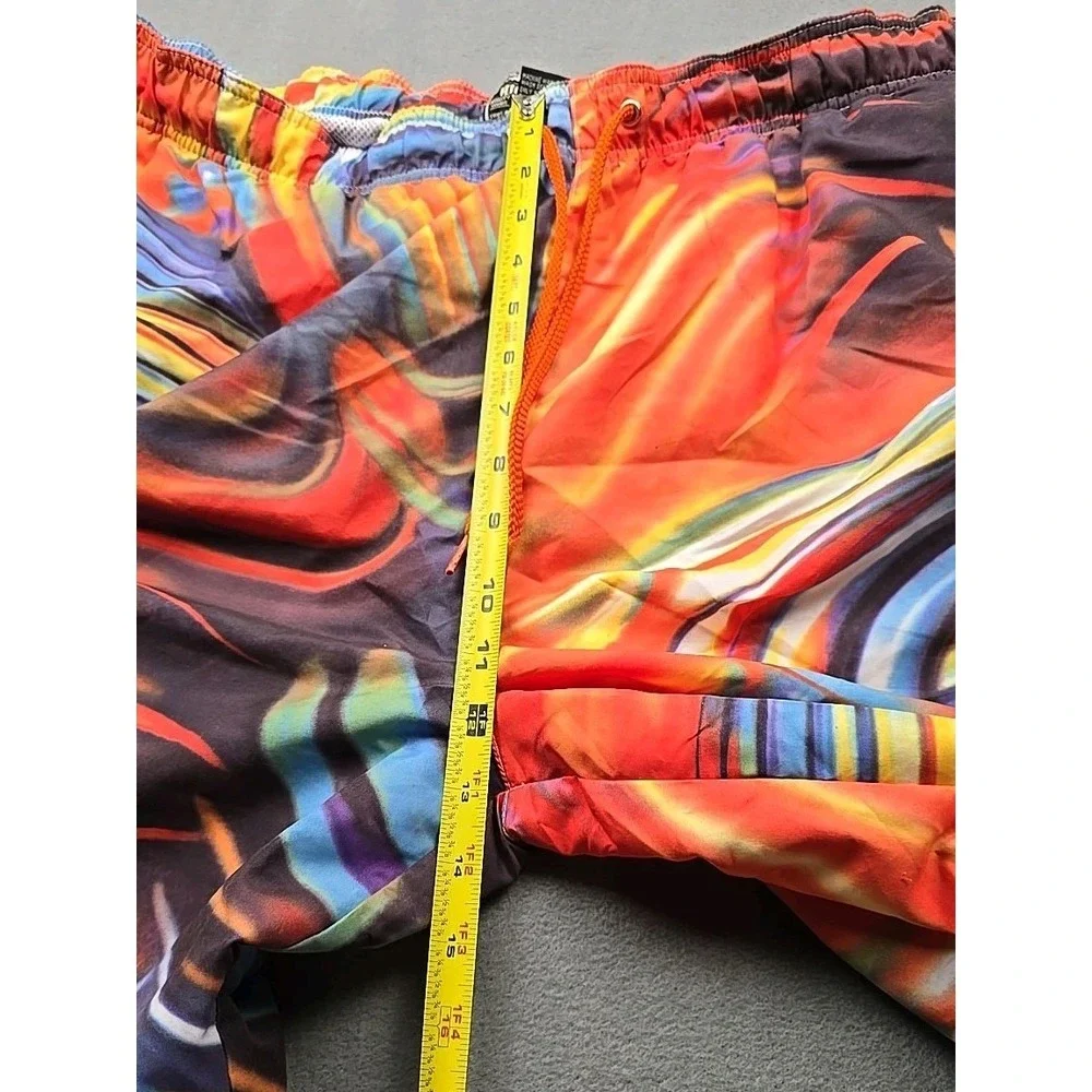 Highland Outfitters Mens Size L Multicolor Swirl Rainbow‎ Swim Beach Shorts