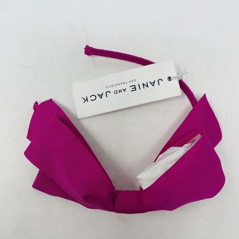 Janie and Jack Baby/Toddler Girls One Size Headband with‎ Large Bow Fuchsia Pink