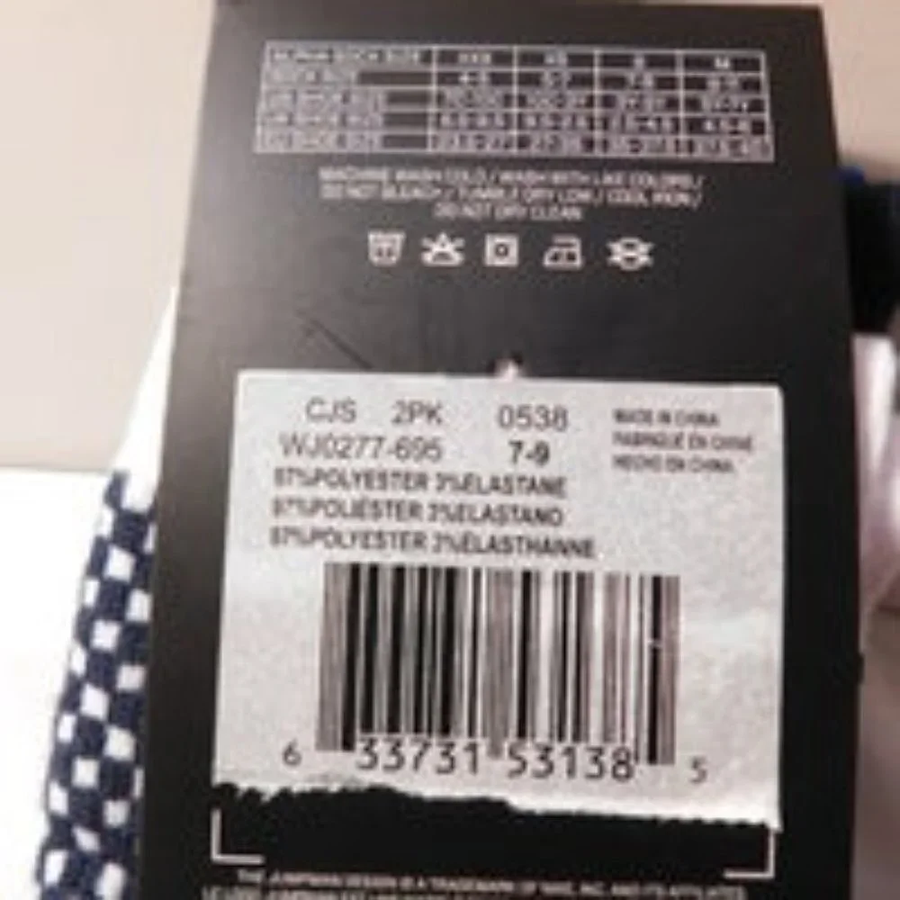 Nike Air Jordan Girl's Socks 2 Pairs Size 3Y-5Y NEW